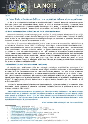LA NOTE DU CESA N°591