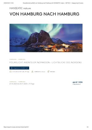 Expeditionskreuzfahrt Von Hamburg Nach Hamburg Mit Hanseatic Nature Hapag Lloyd Cruises