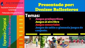 Juegos Expresion Corporal