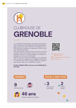 Rapport annuel 2024 - CLUBHOUSE de Grenoble