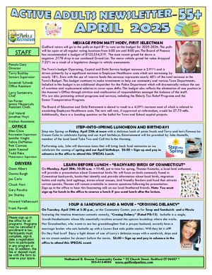 April 2025 SENIOR NEWSLETTER