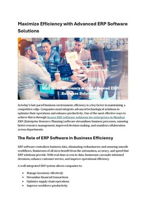 Calaméo - Maximize Efficiency With Advanced Erp Software Solutions