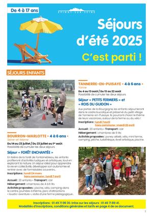 Séjours Été 2025