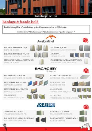 Catalogue de bardage