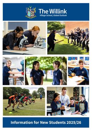 Information For New Students 2025-2026