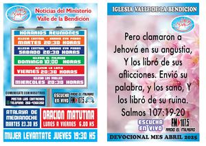 Devocional Mes Abril 2025 Valle De La Bendicion