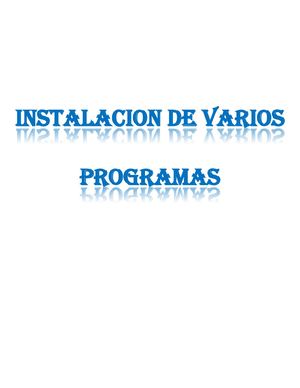 instalación de programas varios