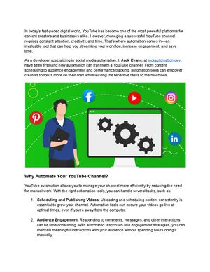 Maximizing Your You Tube Potential With Automation A Guide By Jack Evans