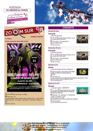 Agenda 28 Mars Au 7 Avril 2025