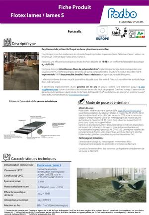 Fiche Produit Flotex Lames Lames S