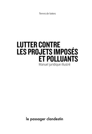 Lutter contre les projets imposés et polluants