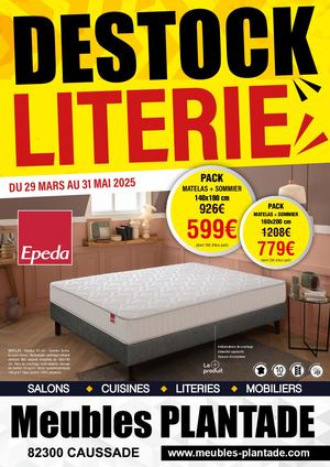 Meubles Plantade Destockage Literie Mars25 Calameo