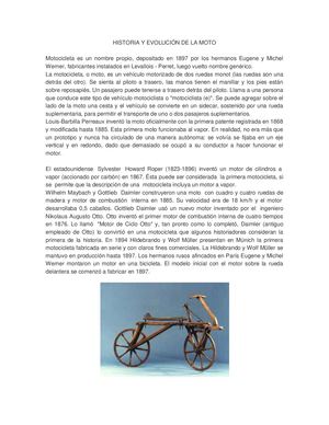 Historia De Las Motos