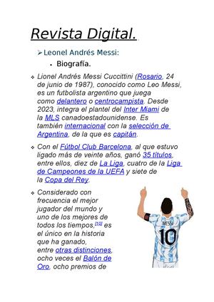 biografia de messi