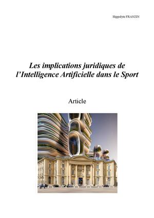 L'IA dans le Spor, par Hippolyte FRANZIN