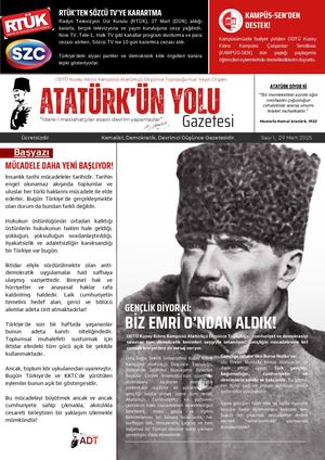 Atatürk Yolu Gazetesi̇, Sayı:1