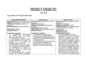 Proiect Didactic Autonomie Tema 2
