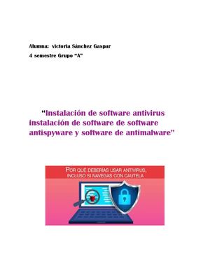 Manuel de instalación de Antivirus, antimalware y antispyware