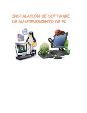 Manual Instalación De Software De Mantenimiento De Pc