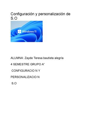 Configuración Y Personalización de sistemas operativos