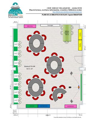 Plano Biblioteca Diego Velázquez Sala BiblioSTEAM