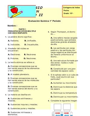 Examen Grado Decimo Am Juan Pablo