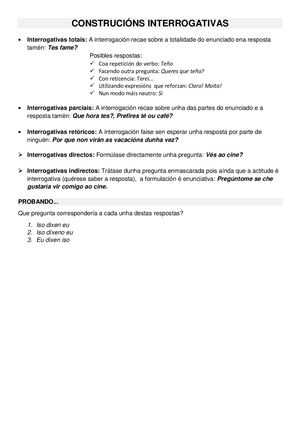 Construcións Interrogativas