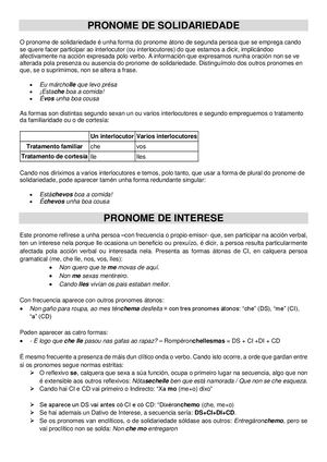 Pronome De Solidariedade E De Interese