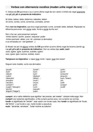 Verbos Con Alternancia Vocálica