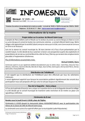 Infomesnil Du 02 04 2025