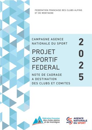 Note de cadrage 2025 - Campagne Agence nationale du sport - Projet sportif fédéral