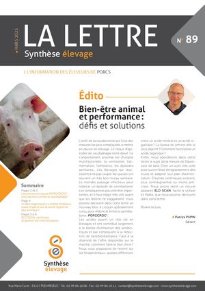 Lettre Porc Synthèse Elevage mars 2025 - n° 89