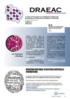 Lettre d'information de la DRAEAC des Hauts-de-France n°13
