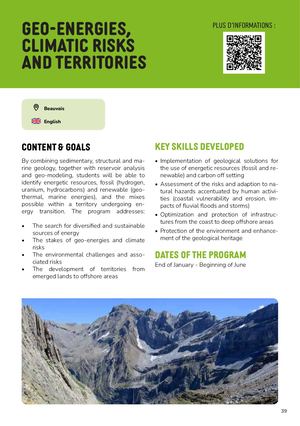 Geo Energies, Climatic Risks And Territories