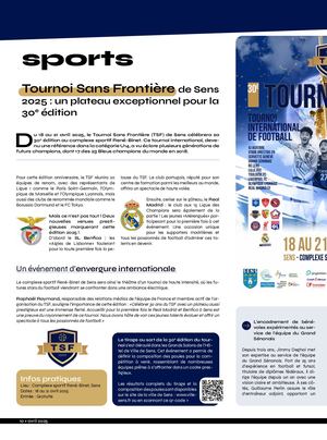 A Sens Avril 2025 Sport