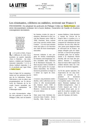 Les Résistantes, Philippe Collin / Albin Michel - France Inter