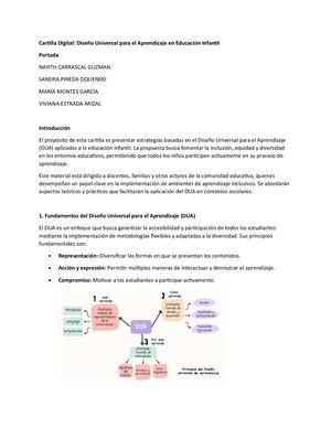 Propuestas pedagógicas incluyentes a partir de estrategias basadas en el Diseño Universal del Aprendizaje Requisitos de finalización
