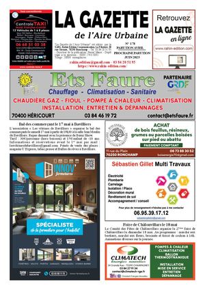La Gazette de l'Aire Urbaine n°178