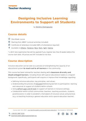 Course Inclusive Education