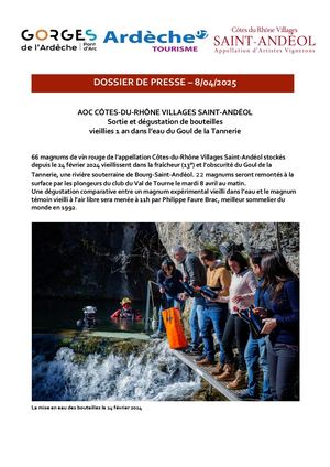 DP - Dégustation Des Côtes Du Rhône Village Saint Andéol Vieillis Dans La Tourne 8 Avril2025