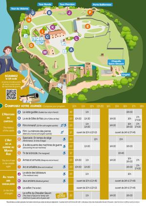 Programme de visite de Tiffauges - Semaines Avril / Mai / Septembre 2025