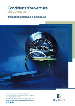 Conditions D'ouverture De Compte Bgfibank Ci