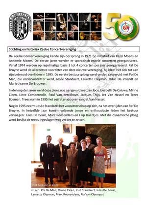 ZCV Historiek & Concertenkalender