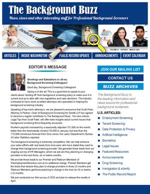 BACKGROUND BUZZ - March 2025