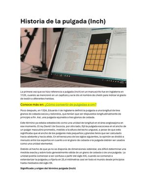Historia De La Pulgada