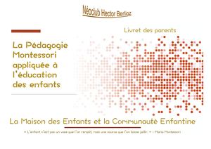 Néoclub Hector Berlioz Kourou - Livret Montessori Parents
