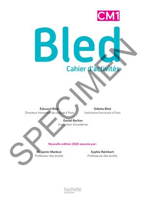 Bled CM1/CM2 - Cahier de l'élève CM1 - Edition 2020
