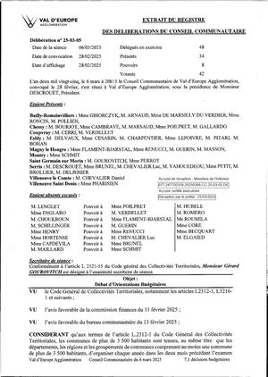 ROB - Délibération 2025