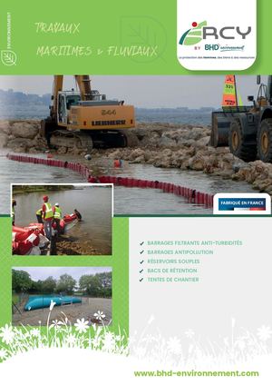 Barrage antipollution pour travaux maritime