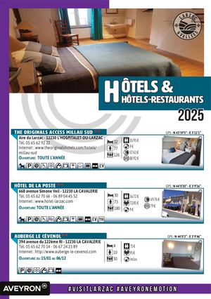 Livret Hôtels 2025 / Hébergement Larzac & Vallées